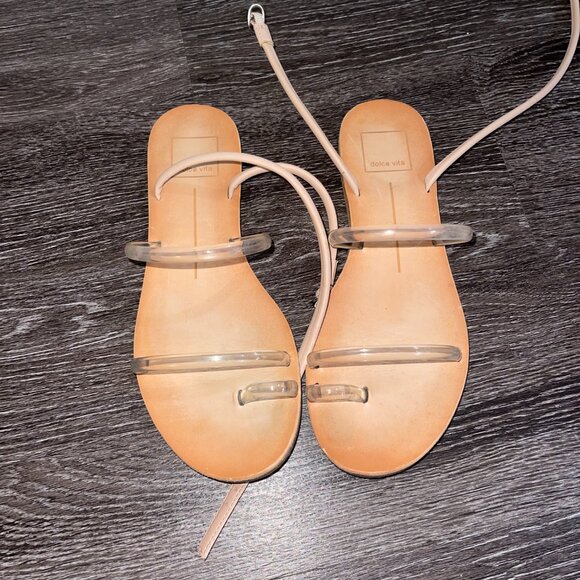 Dolce Vita Tan/Clear Sandals - Picture 2 of 4